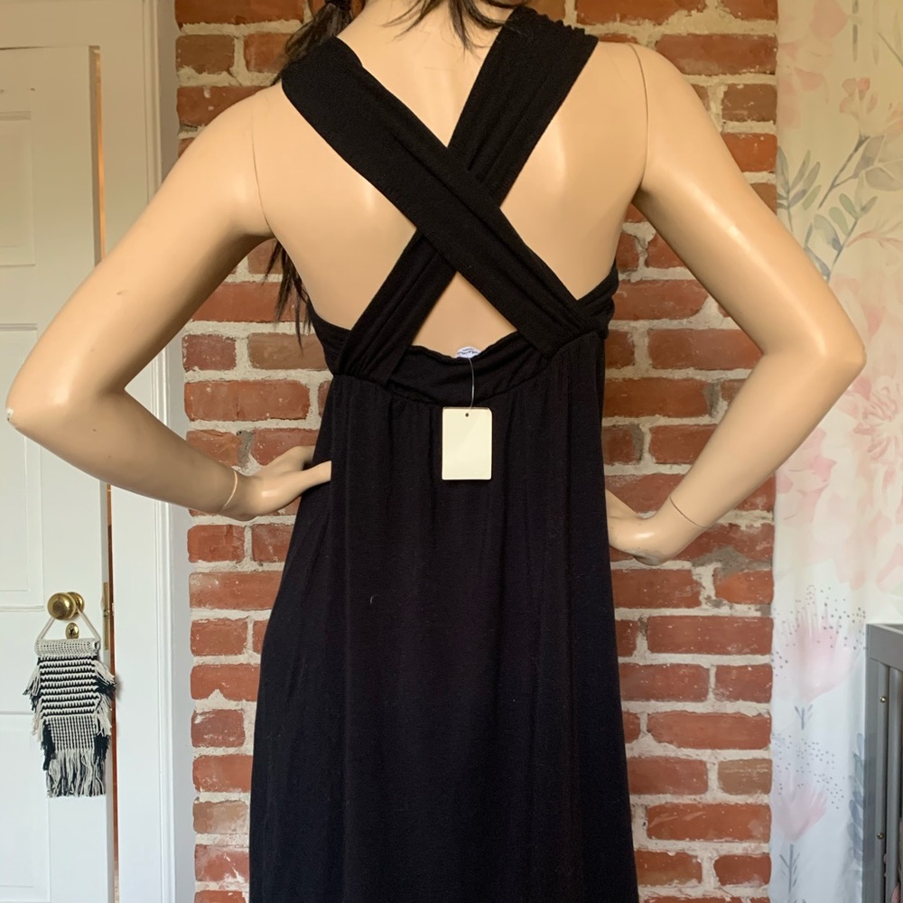 NWT Splendid cross back tank dress black M